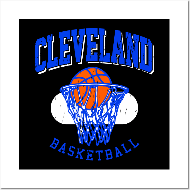 Vintage Cleveland Basketball Wall Art by funandgames